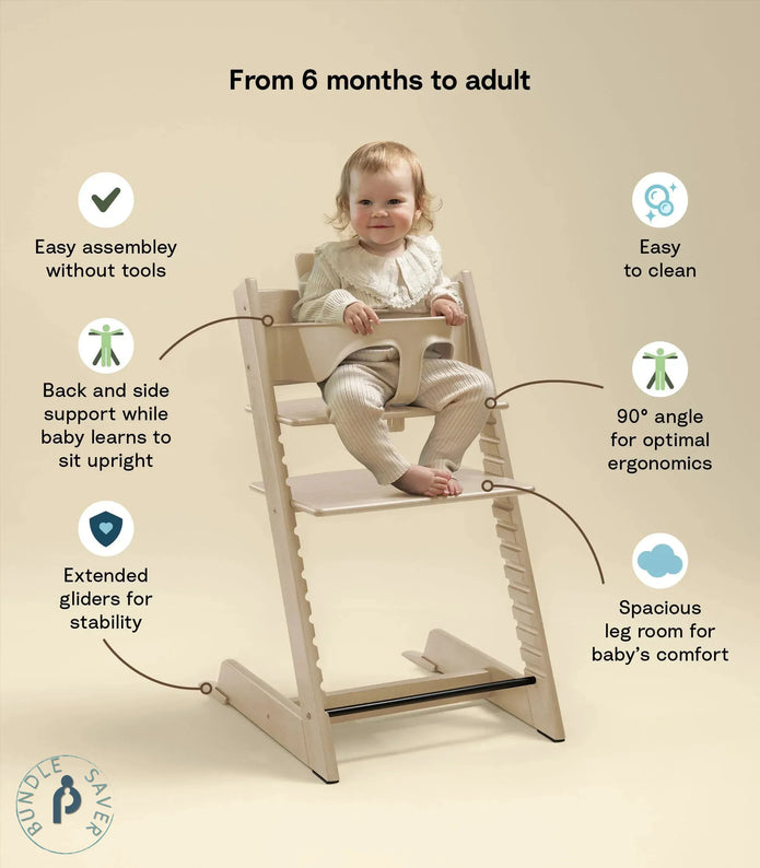 Tripp Trapp® High Chair Bundle + Stokke® Tray Oak Wood