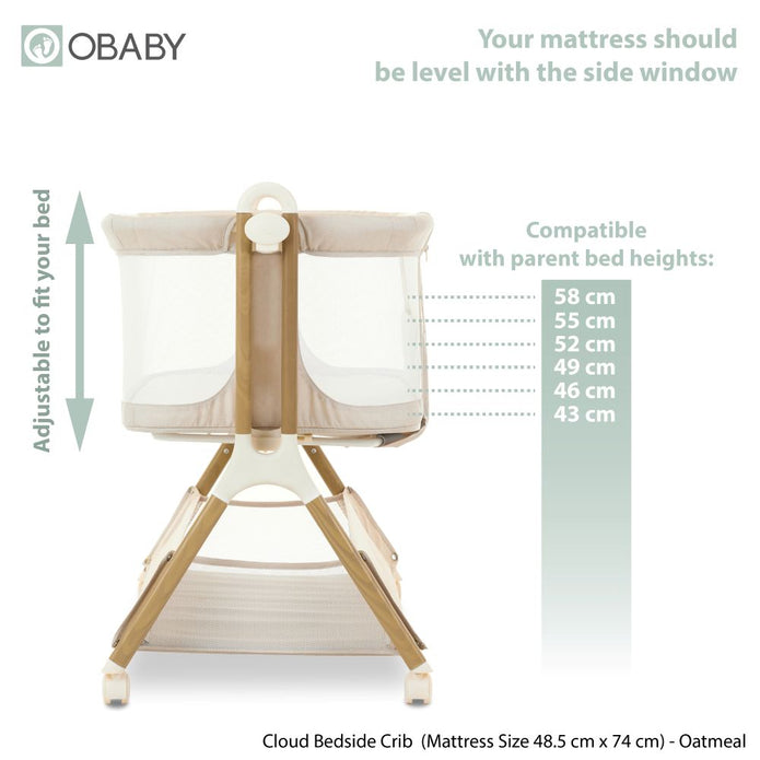 Obaby Cloud Bedside Crib
