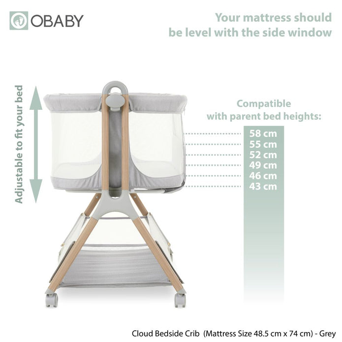 Obaby Cloud Bedside Crib
