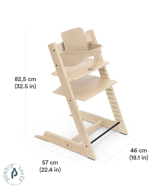 Tripp Trapp® High Chair Bundle + Tripp Trapp® Cushion Oak Wood