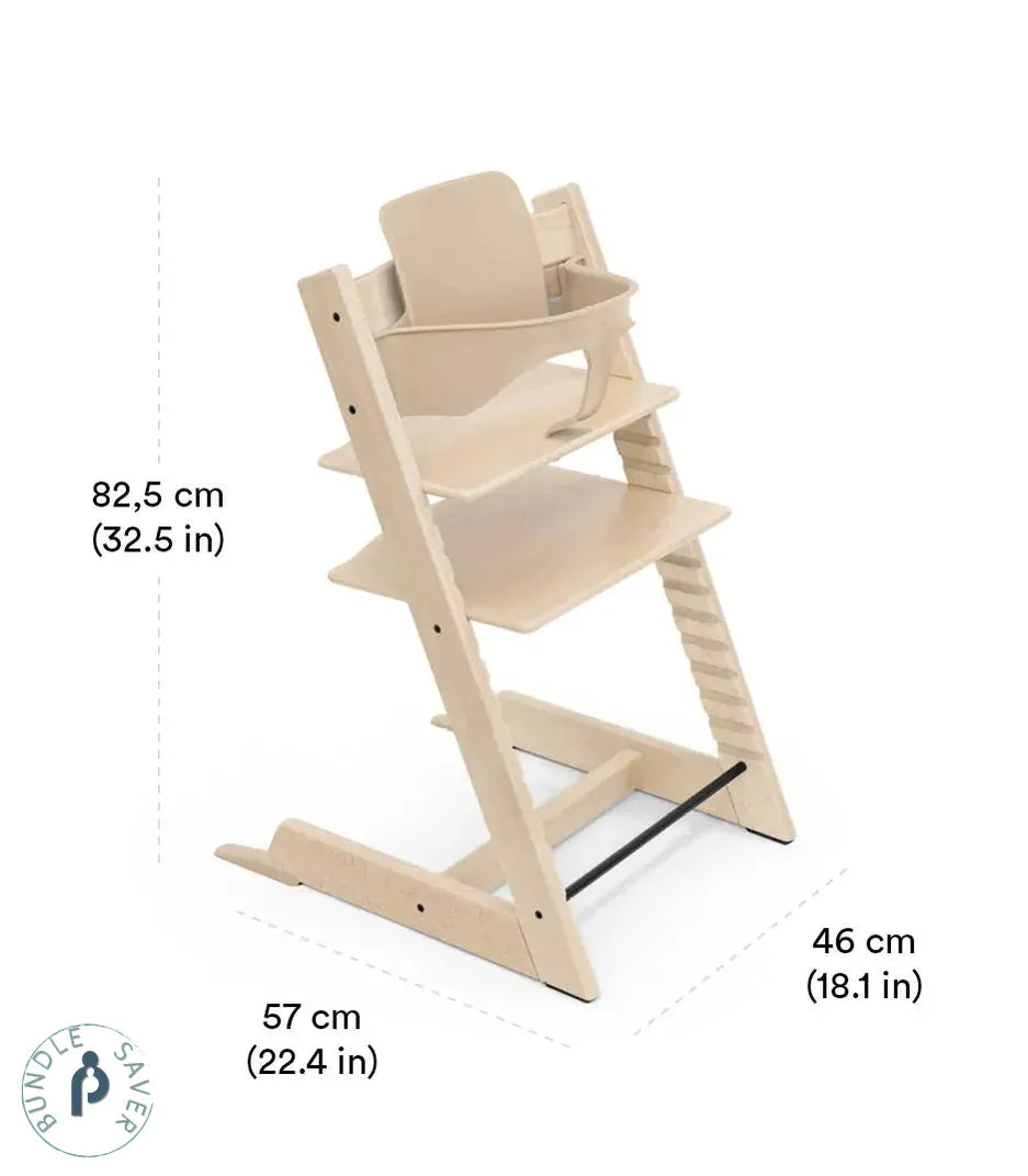 Tripp Trapp® High Chair Bundle + Tripp Trapp® Cushion Oak Wood
