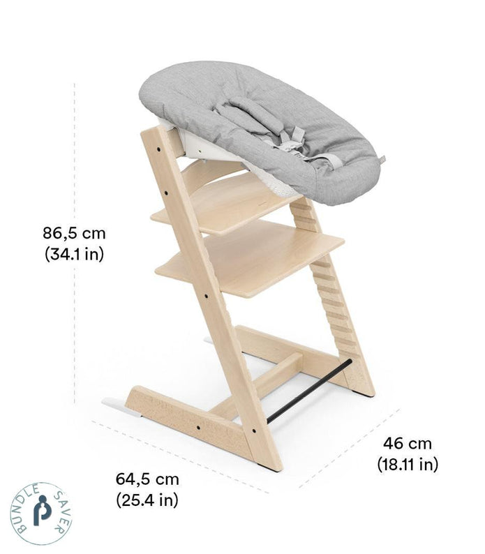 Tripp Trapp® High Chair Bundle + Tripp Trapp® Newborn Set Oak Wood