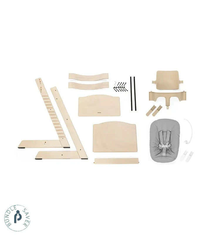 Tripp Trapp® High Chair Bundle + Tripp Trapp® Newborn Set Oak Wood