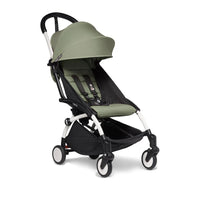 Thumbnail for BABYZEN YOYO²  6+ Stroller (White Frame) - Olive with FREE BACKPACK!