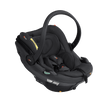 Black baby car seat on a transparent background