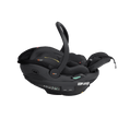 Black baby car seat on a transparent background