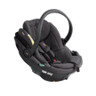 Black baby car seat on a transparent background