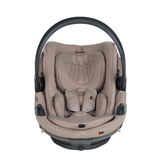 Front view of BeSafe Go Beyond2 in Dark Sand, available from Parent Studio UK