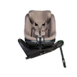 Door facing position of BeSafe Beyond2 toddler car seat in Dark Sand SoftBreeze attached to BeSafe Beyond ISOFIX base, available from Parent Studio