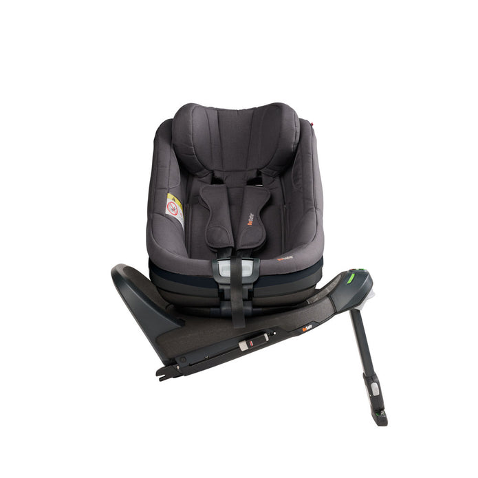 Door facing position of BeSafe Beyond2 toddler car seat in Grey Melange attached to BeSafe Beyond ISOFIX base, available from Parent Studio