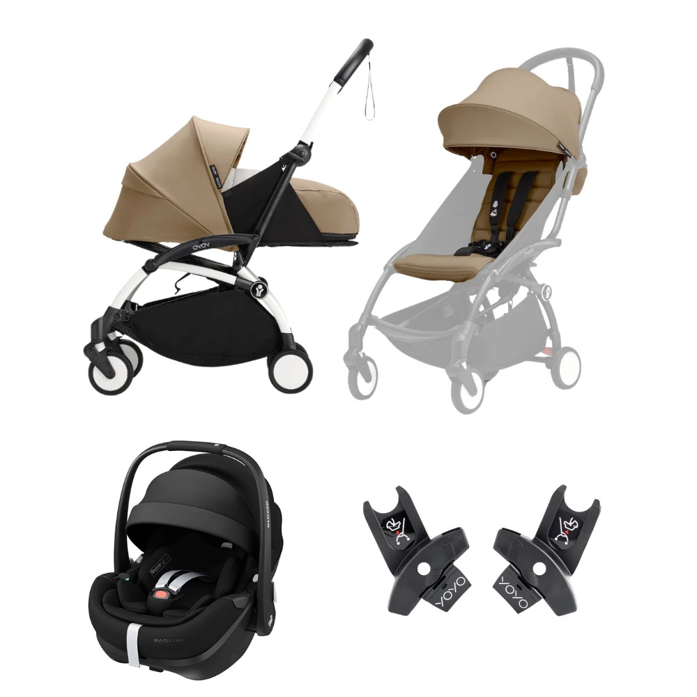 Stokke® YOYO³ Compact Stroller Maxi-Cosi Bundle - 6+ Seat, Newborn Shell & Car Chair Travel System Bundle