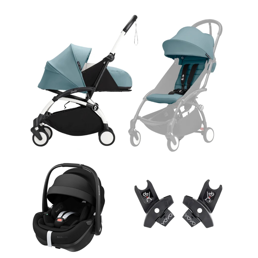 Stokke® YOYO³ Compact Stroller Maxi-Cosi Bundle - 6+ Seat, Newborn Shell & Car Chair Travel System Bundle