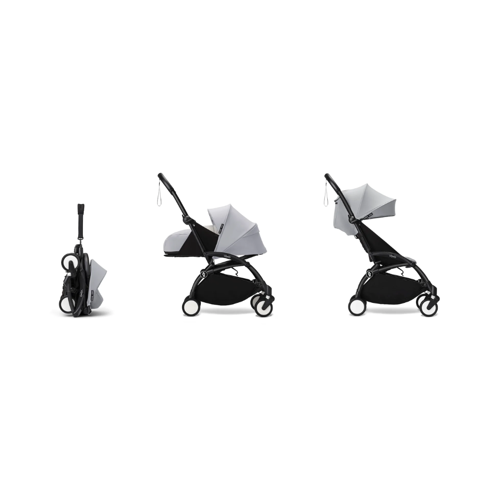 Stokke® YOYO³ stroller with newborn to toddler Black/Stone
