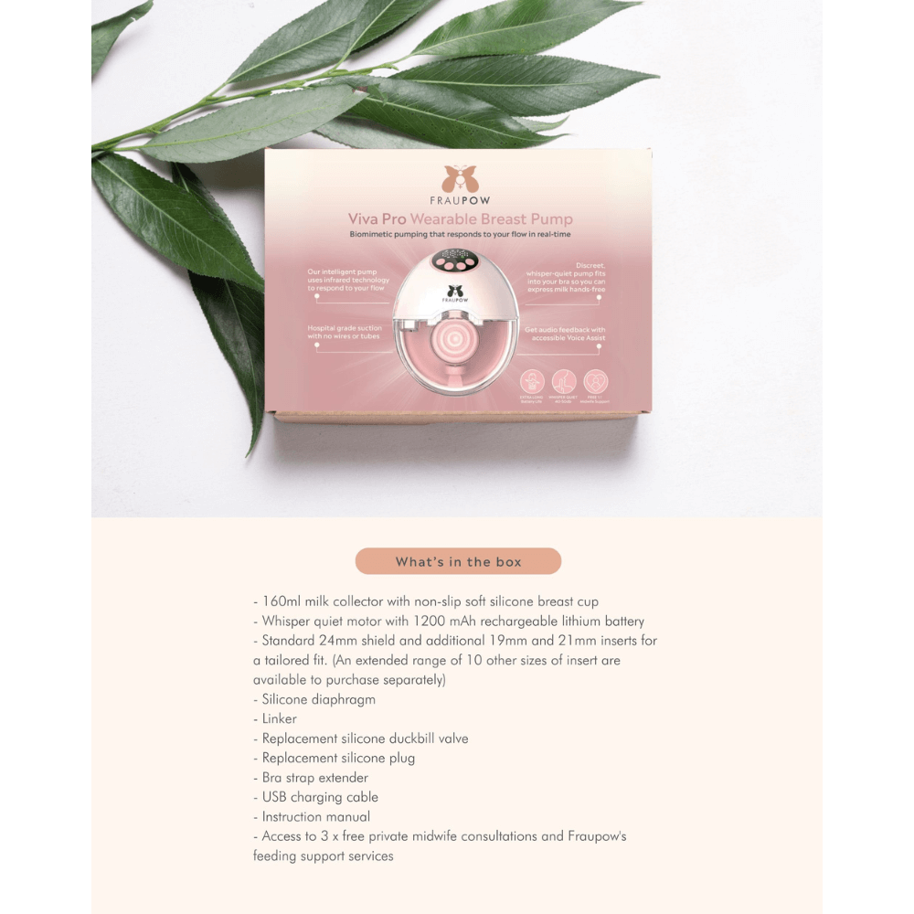 Fraupow Viva Pro Wearable Breast Pump - Parent Studio