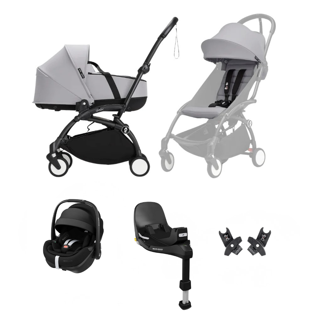 Stokke® YOYO³ Compact Stroller Maxi-Cosi Bundle - 6+ Seat, Newborn Shell & Maxi Cosi and IsoFix base