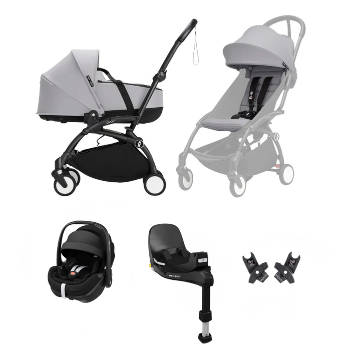 Stokke® YOYO³ Compact Stroller Maxi-Cosi Bundle - 6+ Seat, Newborn Shell & Maxi Cosi and IsoFix base