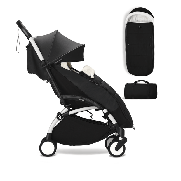 Stokke® YOYO³ Stroller from 6 months  - Compact stroller bundle with free footmuff