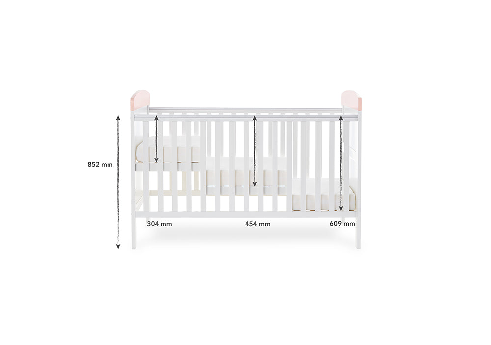 Obaby Grace Inspire Cot Bed - Unicorn/Rabbit/Koala