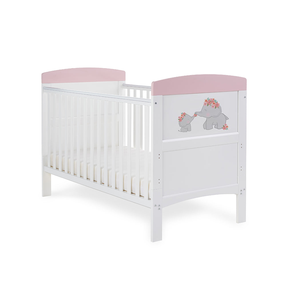 Obaby Grace Inspire Cot Bed - Me & Mini Me Elephants