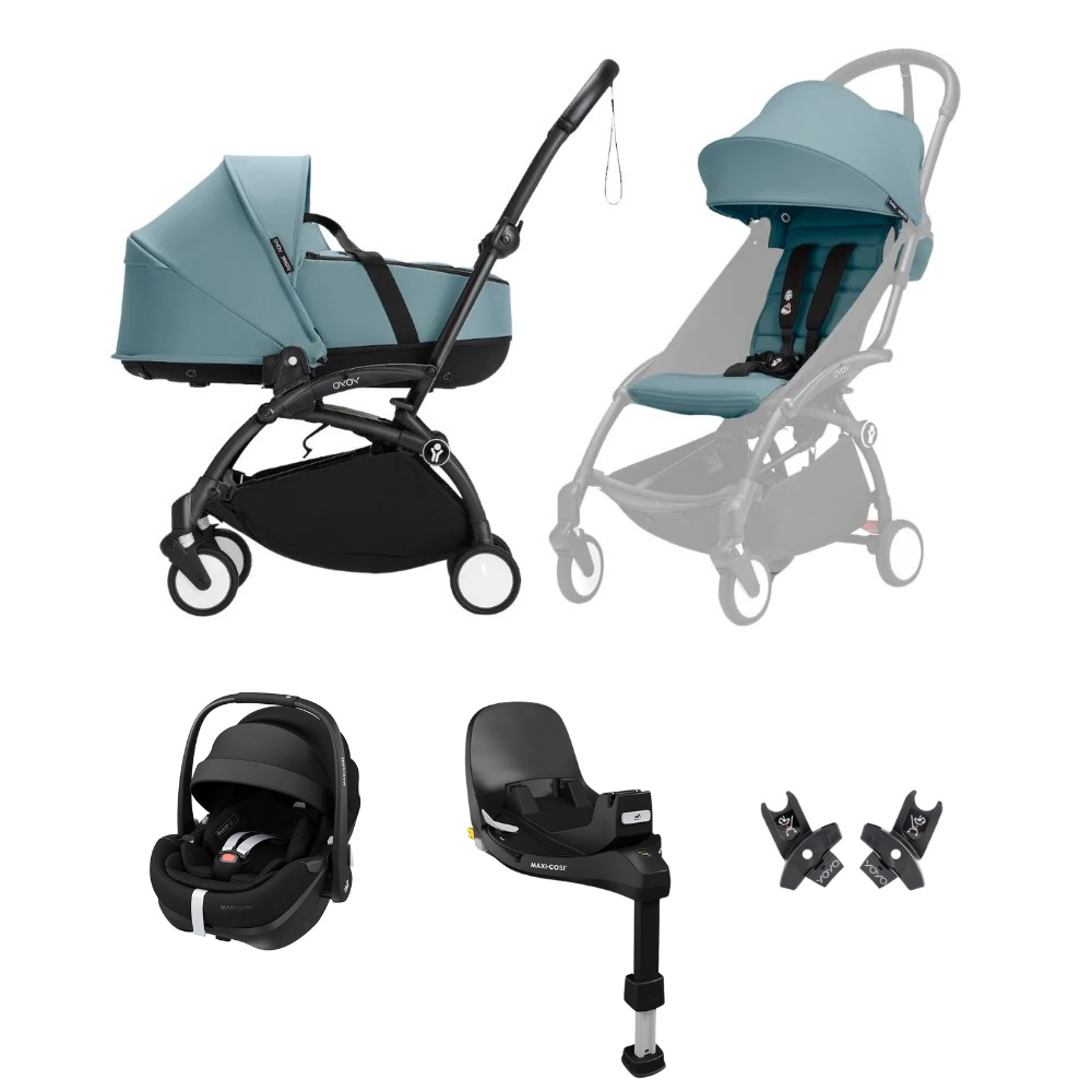 Stokke® YOYO³ Compact Stroller Maxi-Cosi Bundle - 6+ Seat, Newborn Shell & Maxi Cosi and IsoFix base