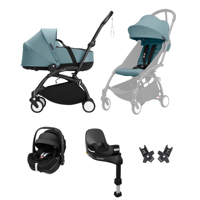 Stokke® YOYO³ Compact Stroller Maxi-Cosi Bundle - 6+ Seat, Newborn Shell & Maxi Cosi and IsoFix base