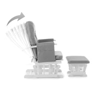 Thumbnail for Reclining Glider Chair and Stool Grey