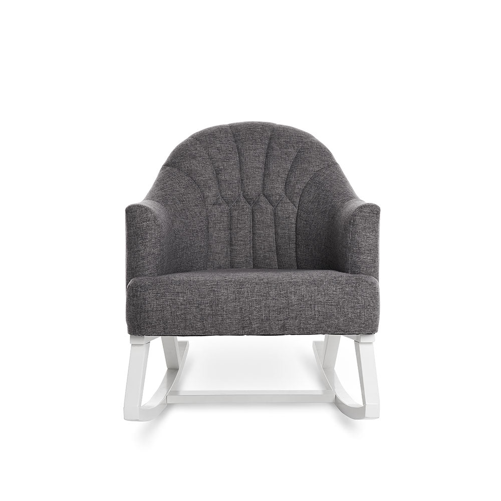 Round Back Rocking Chair Grey
