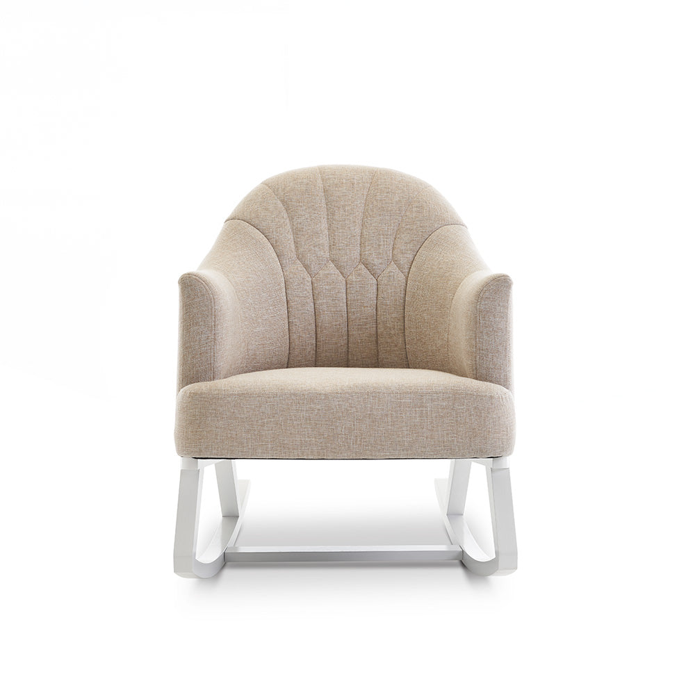 Round Back Rocking Chair Oatmeal