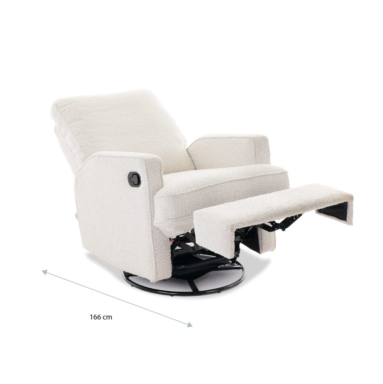 Obaby Madison Swivel Glider Recliner Chair Boucle