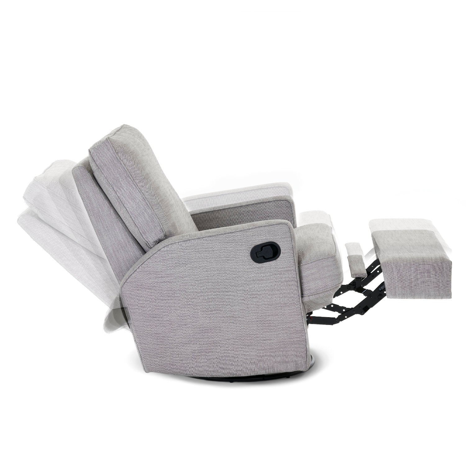 Obaby Madison Swivel Glider Recliner Chair Pebble