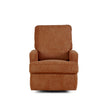 Obaby Madison Glider Recliner Chair in Chenille Marmalade warm tone shown from the front - Available from Parent Studio