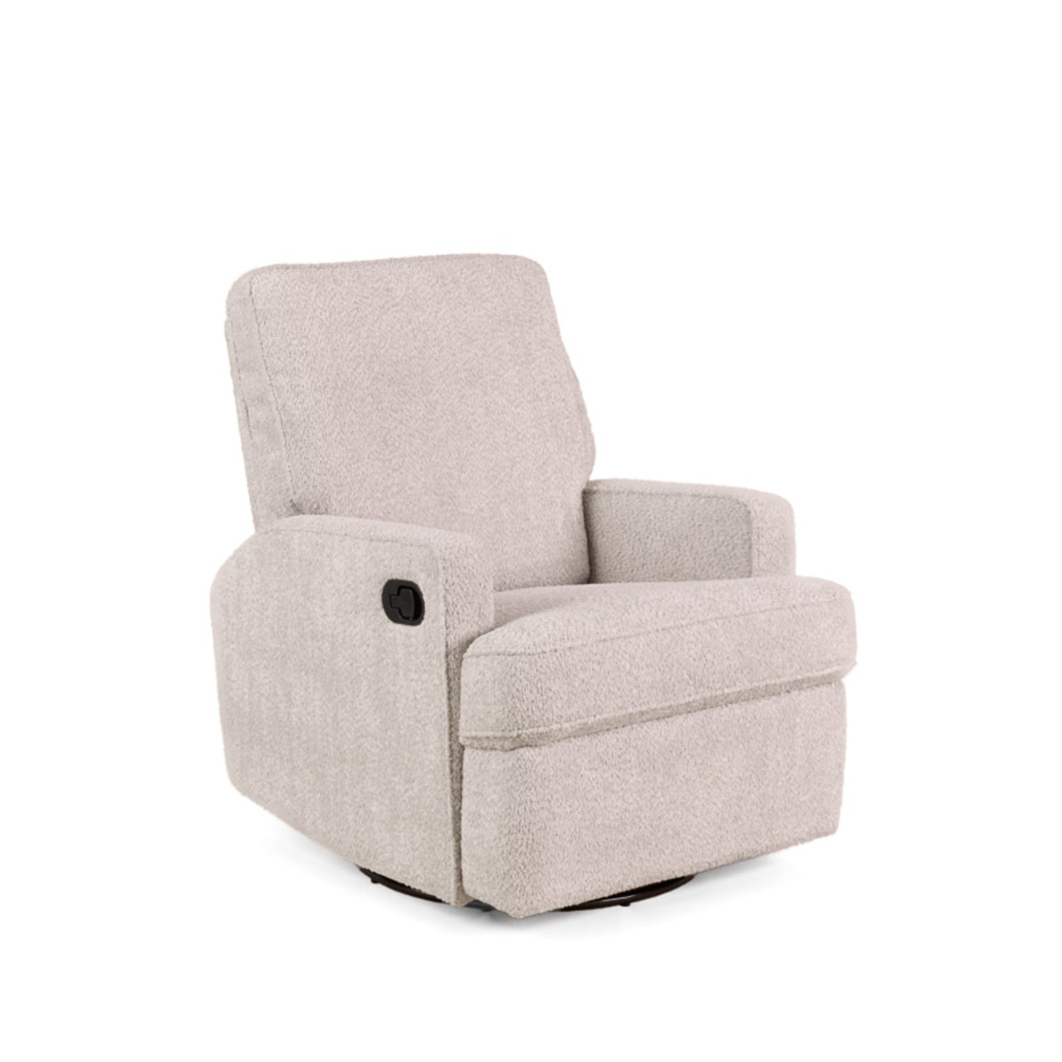 Obaby Madison Glider Recliner Chair in Chenille Marshmallow off-white - Available from Parent Studio