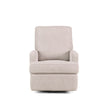 Obaby Madison Glider Recliner Chair in Chenille Marshmallow off-white shown from the front - Available from Parent Studio