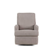 Obaby Madison Glider Recliner Chair in Chenille Mushroom neutral shown from the front - Available from Parent Studio
