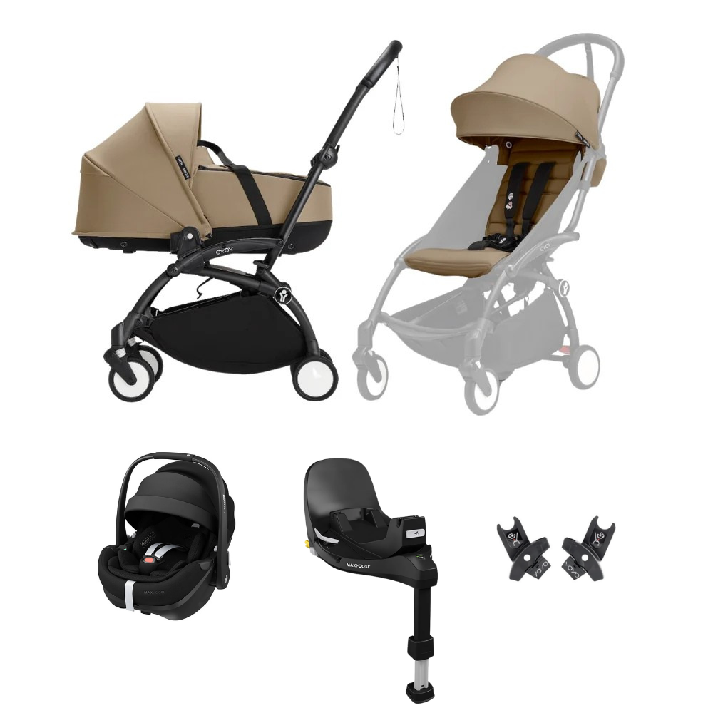 Stokke® YOYO³ Compact Stroller Maxi-Cosi Bundle - 6+ Seat, Newborn Shell & Maxi Cosi and IsoFix base