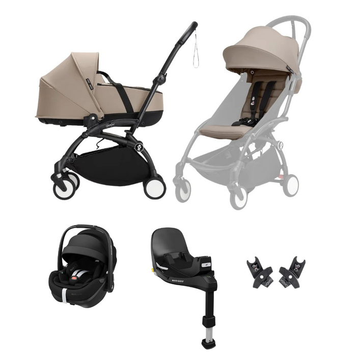Stokke® YOYO³ Compact Stroller Maxi-Cosi Bundle - 6+ Seat, Newborn Shell & Maxi Cosi and IsoFix base