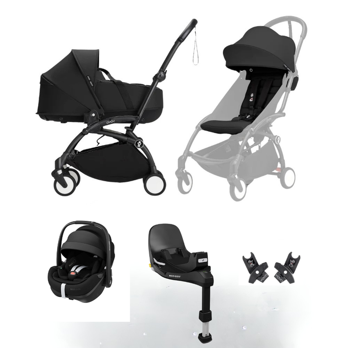 Stokke® YOYO³ Compact Stroller Maxi-Cosi Bundle - 6+ Seat, Newborn Shell & Maxi Cosi and IsoFix base