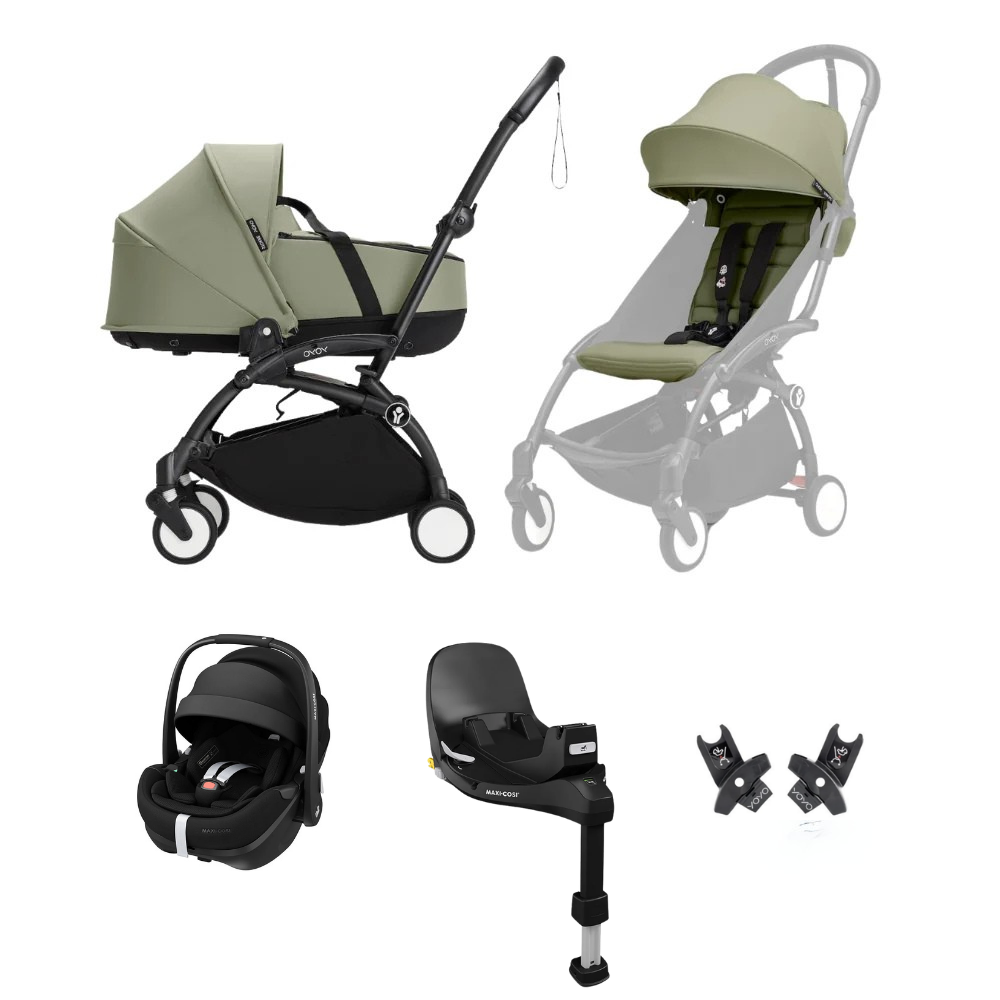 Stokke® YOYO³ Compact Stroller Maxi-Cosi Bundle - 6+ Seat, Newborn Shell & Maxi Cosi and IsoFix base