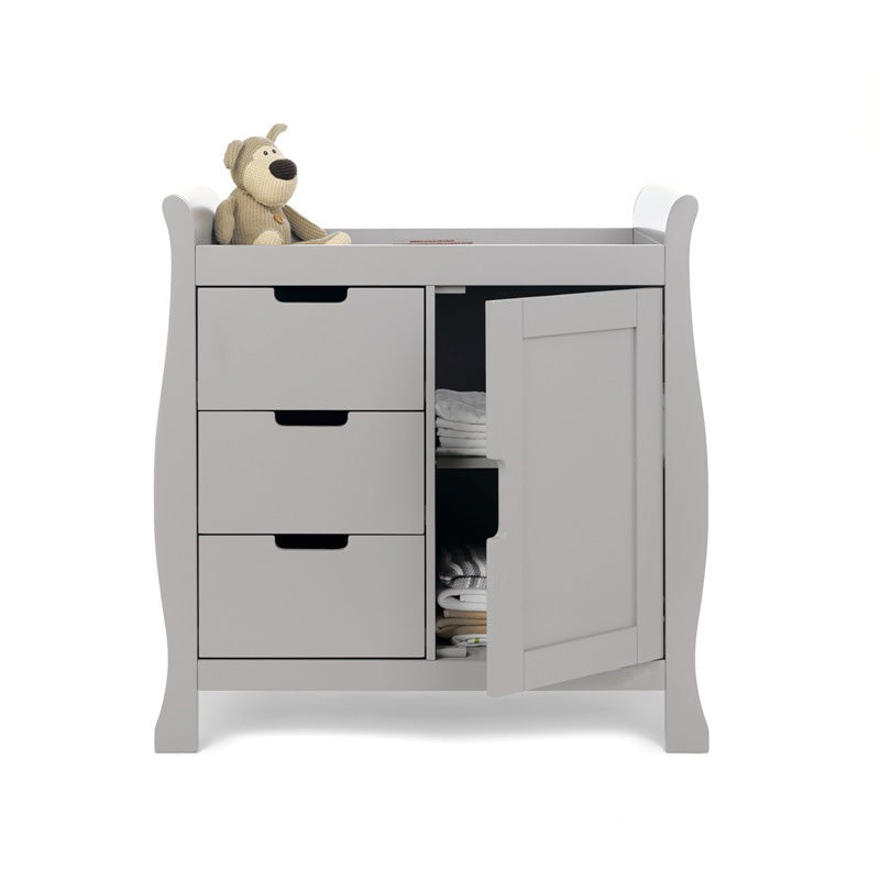 Obaby Stamford Sleigh Closed Changing Unit, Warm Grey