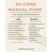 Fraupow Silicone Manual Breast Pump and Milk Collector