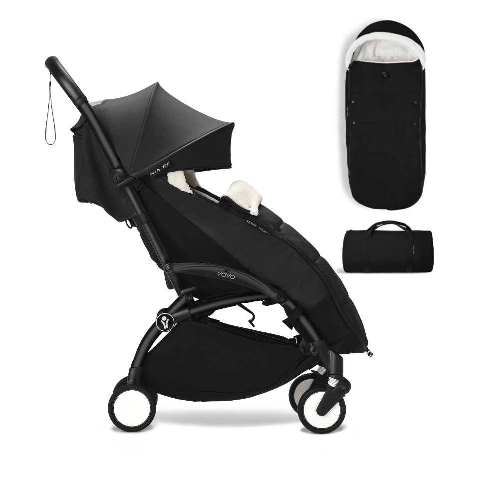 Stokke® YOYO³ Stroller from 6 months  - Compact stroller bundle with free footmuff