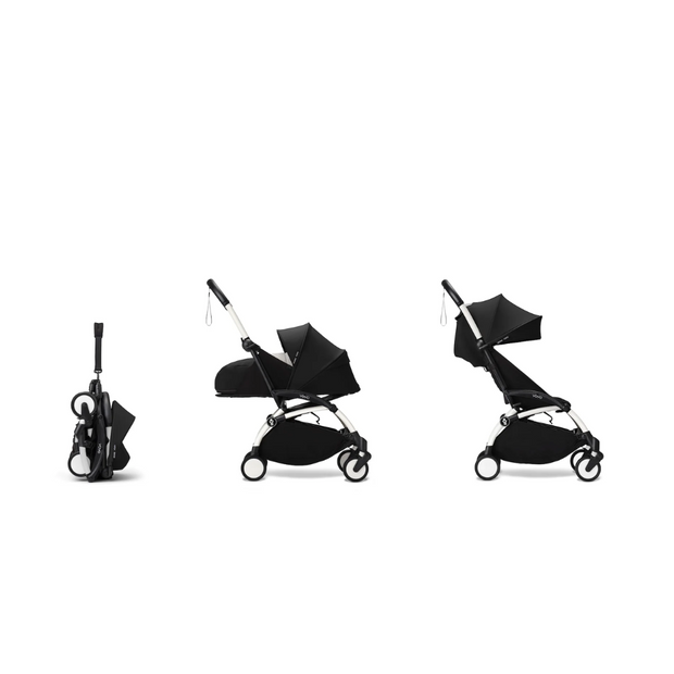 Stokke® YOYO³ stroller with newborn to toddler White/Black