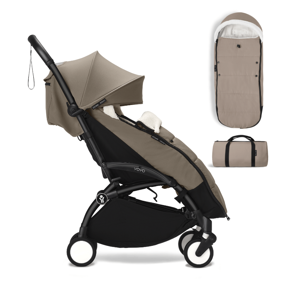 Stokke® YOYO³ Stroller from 6 months  - Compact stroller bundle with free footmuff