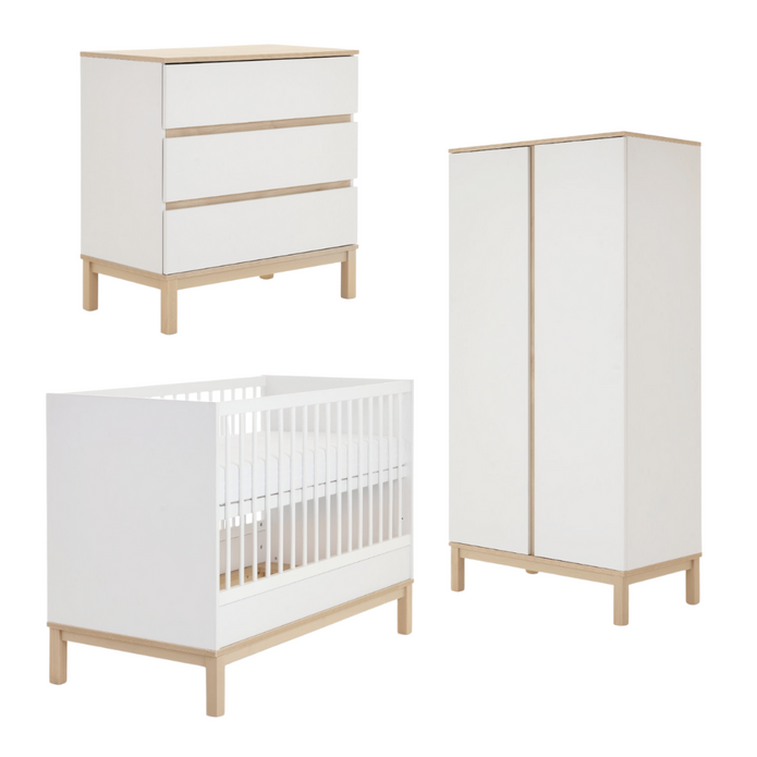 Obaby Astrid Mini 3 Piece Room Set-Cribs & Baby & Toddler Furniture SetsBeds-Parent Studio