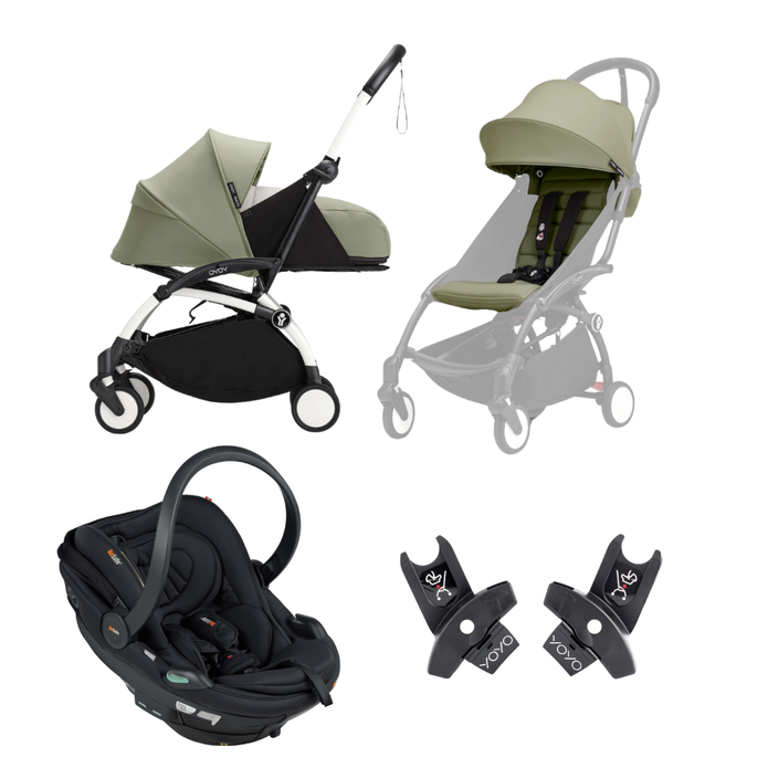 Stokke® YOYO³ Stroller - 6+ seat, 0+ Newborn pack and Car Chair Travel System Bundle