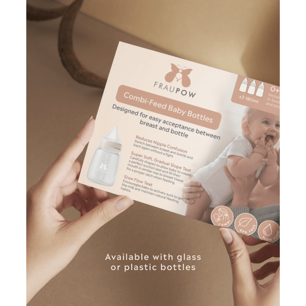 Fraupow Combi-Feed Baby Bottles | Pack of 3 - Parent Studio