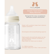Fraupow Combi-Feed Glass Baby Bottles | Pack of 3
