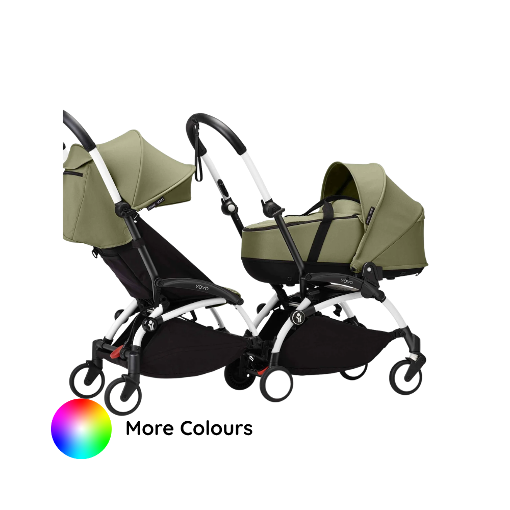 YOYO³ Double Stroller for Siblings – Newborn Shell & 6+ Colour Pack