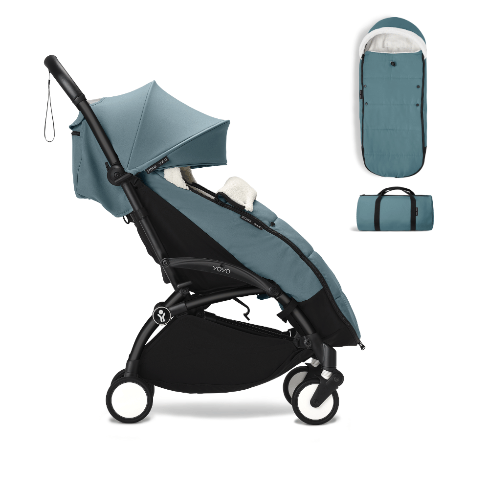 Stokke® YOYO³ Stroller from 6 months  - Compact stroller bundle with free footmuff