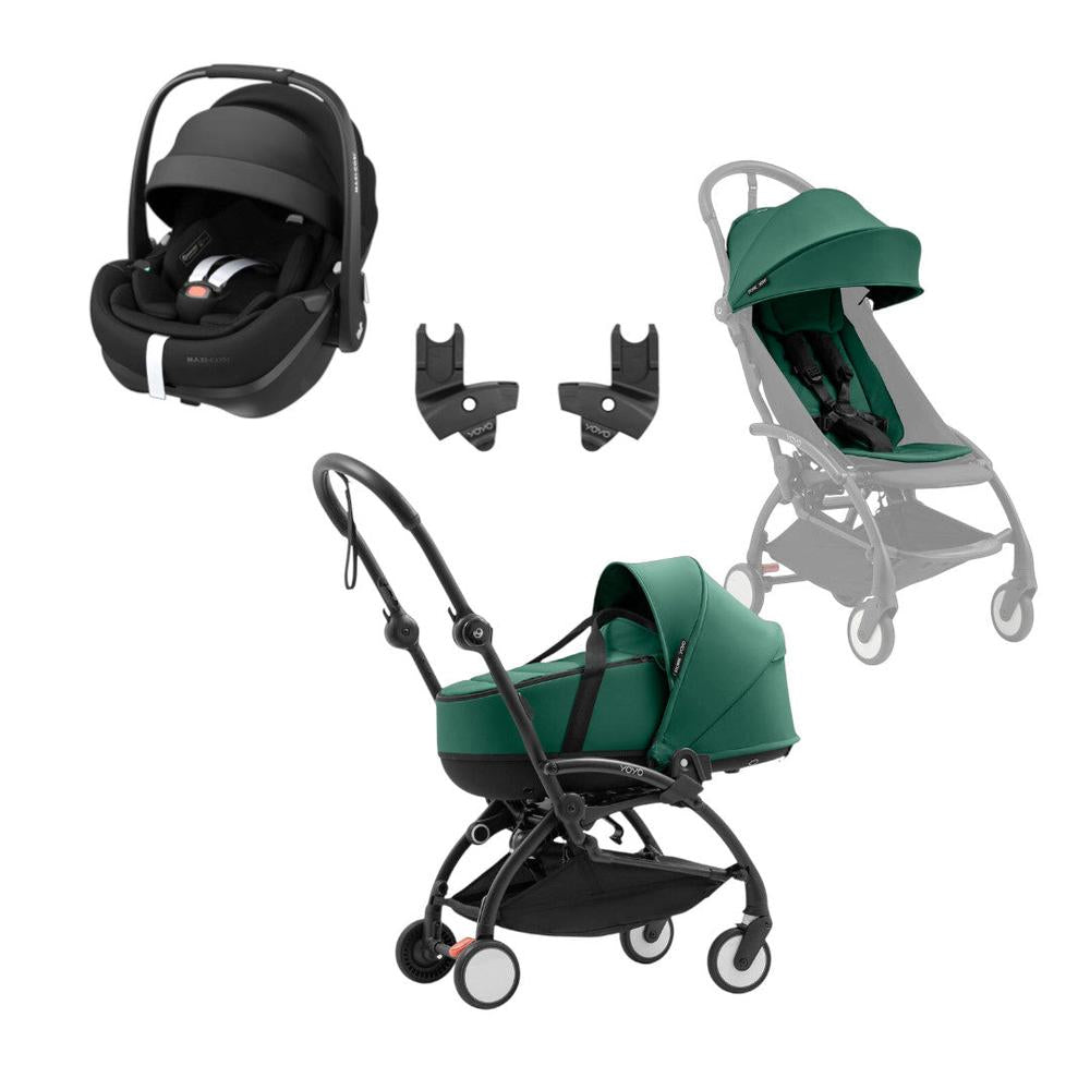 Stokke® YOYO⁵ Bassinet to Toddler & Maxi-Cosi Pebble 360 Pro² | 3-in-1 Travel System Bundle